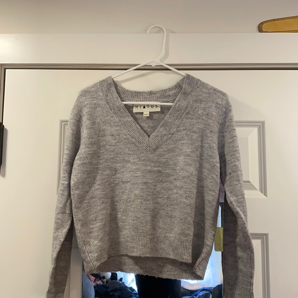 Grey V neck sweater